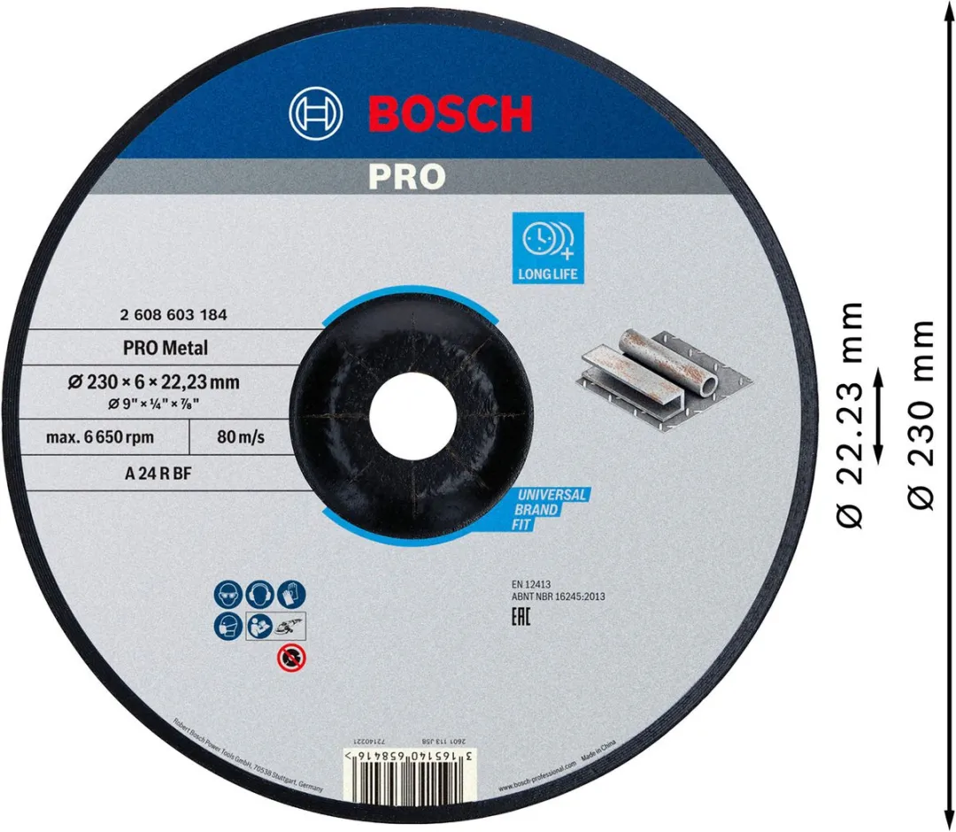 Bosch Professional Afbraamschijf Standard for Metal A 24 P BF 230mm