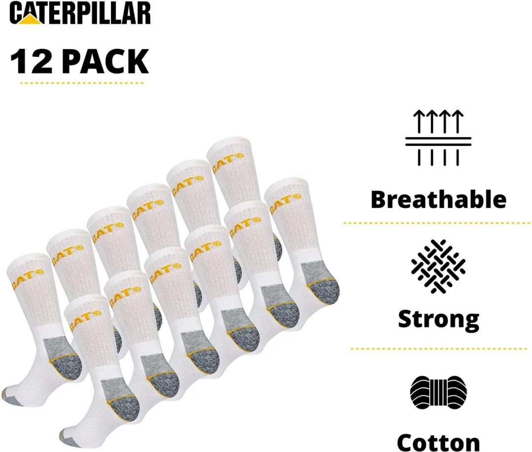 Caterpillar Heren Werksokken 12 Paar - Katoen - Blauw - 43-46