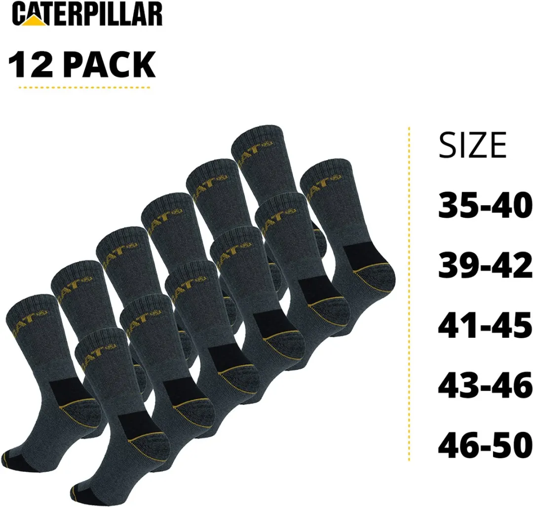 Caterpillar Heren Werksokken 12 Paar - Katoen - Blauw - 43-46