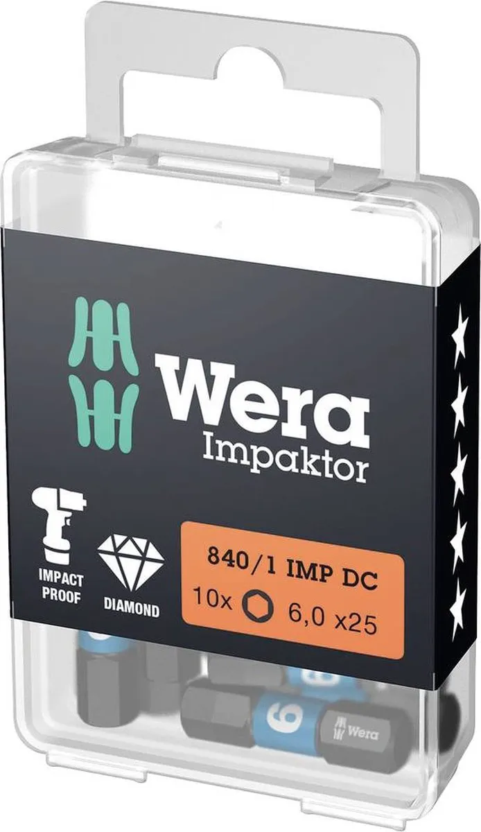 Wera 05057605001 Impaktor Inbus Bit 5.0x25mm