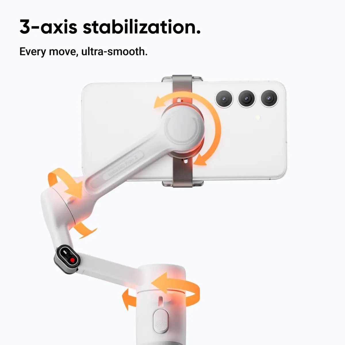 Insta360 Flow 2 CINSABQA03 Gimbal - Smartphone - 1100mAh - Stone Gray - afbeelding 6 van 6
