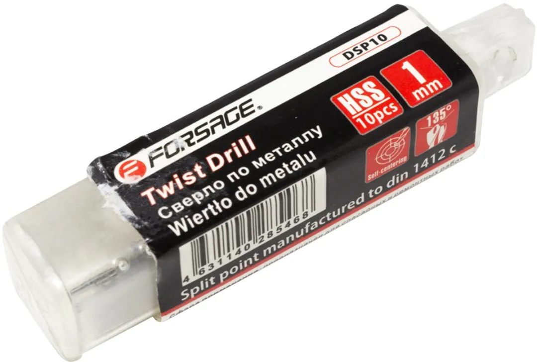 Forsage F-DSP10 Metaalboor Set HSS 1mm - 10 Stuks