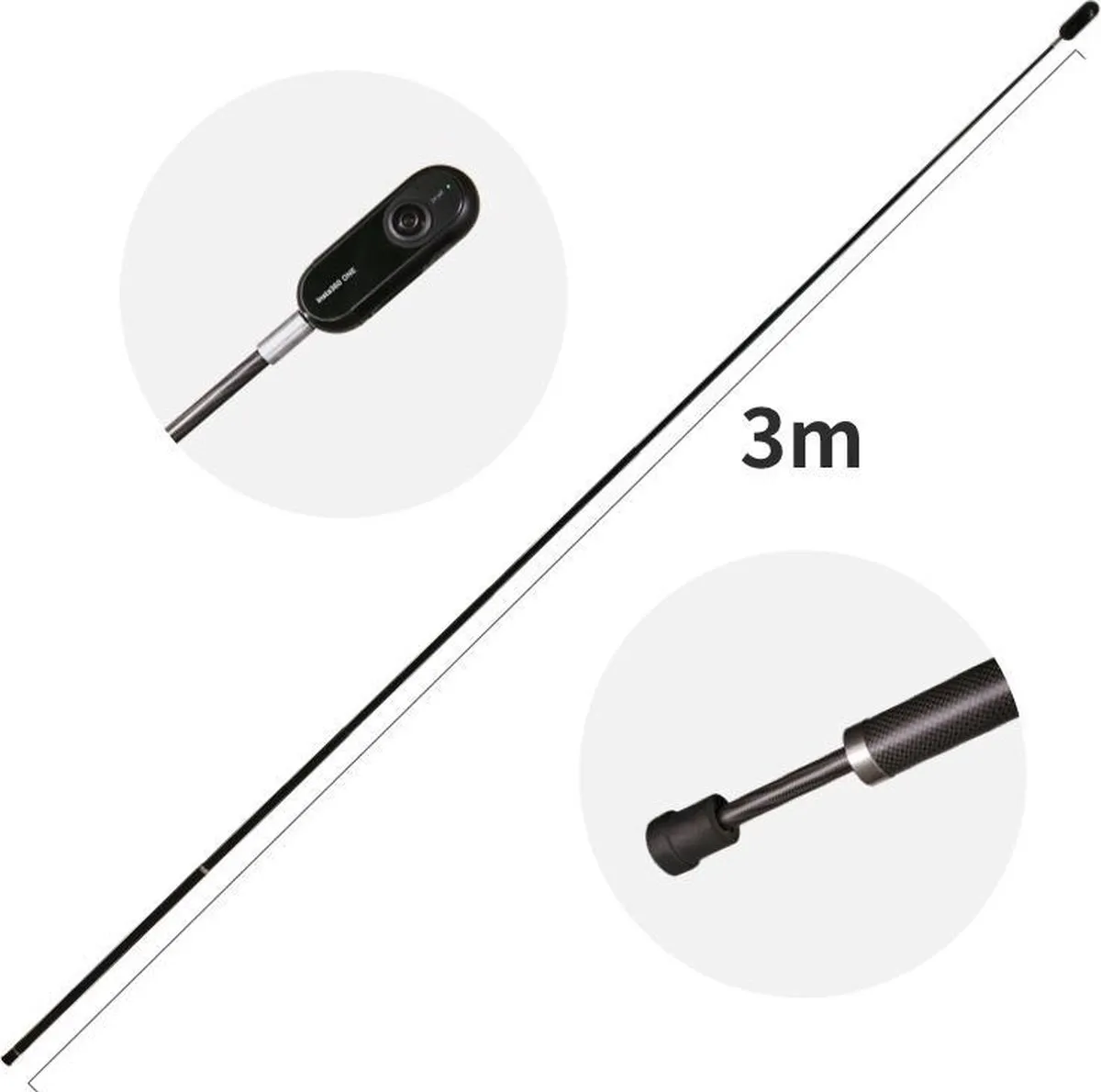 Insta360 Extended Edition Selfie Stick 3m - Zwart