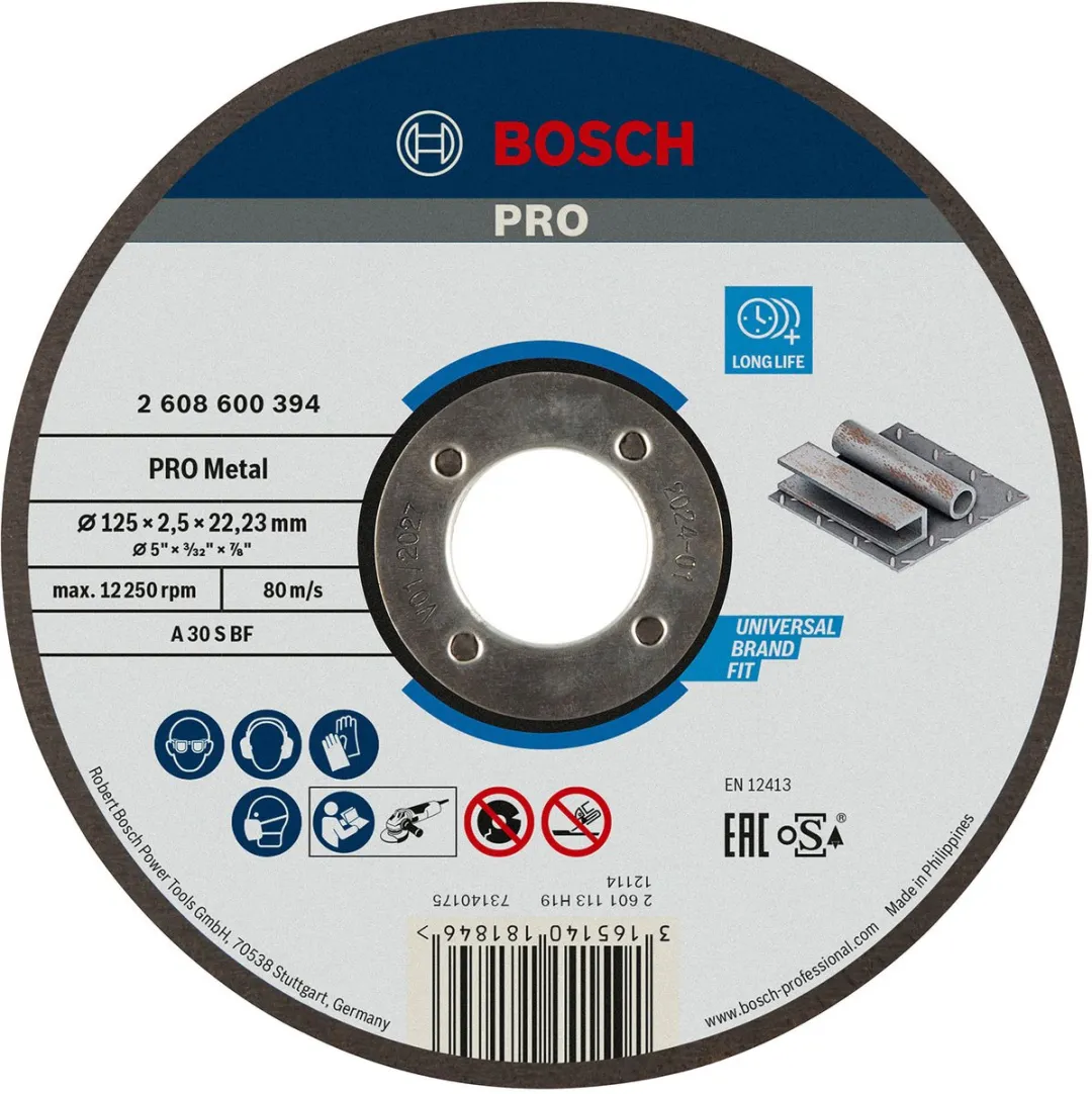 Bosch Expert for Metal A 30 S BF Doorslijpschijf 125mm