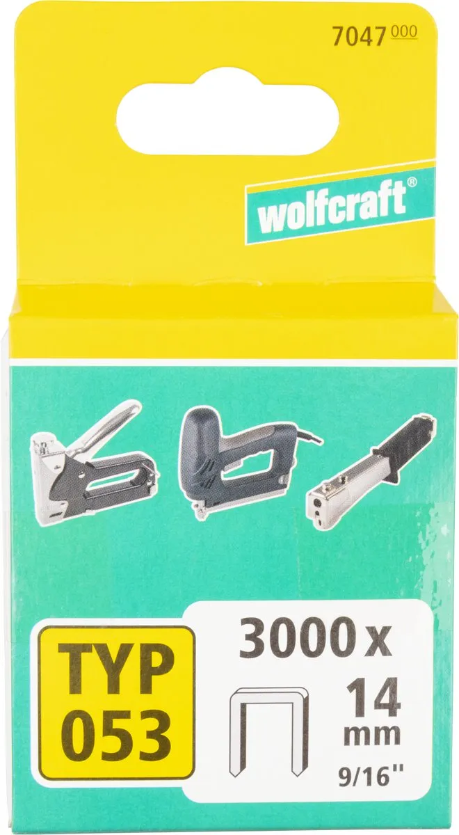Wolfcraft Type 53 Nietjes 3000 Stuks - Extra Hard Staal