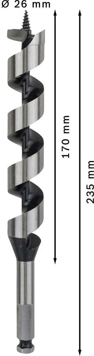 Bosch Professional Slangenboor 26x235mm Hout - 20mm