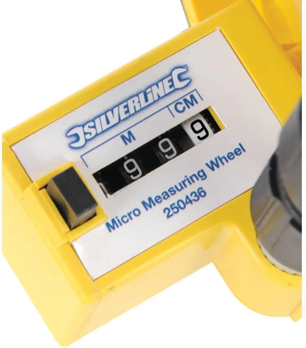 Silverline Meetwiel Telescopisch 250436 - 350-810mm - Geel/Zwart