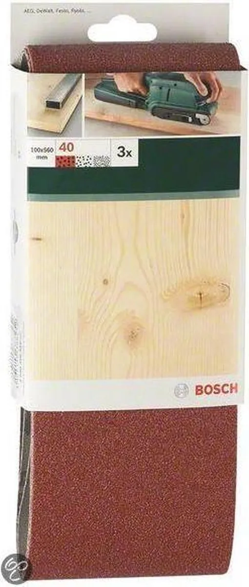 Bosch Schuurbandenset 3-delig 100x610mm - Korrel 80