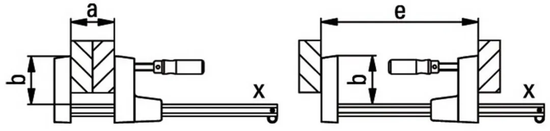 Bessey UK80 UniKlamp Corpusklem - 800mm Spanbreedte - afbeelding 6 van 6