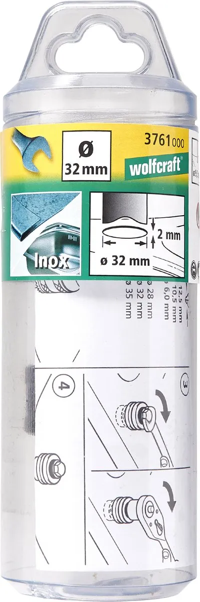 Wolfcraft Gatenpons 32mm - Metaal - 3761000