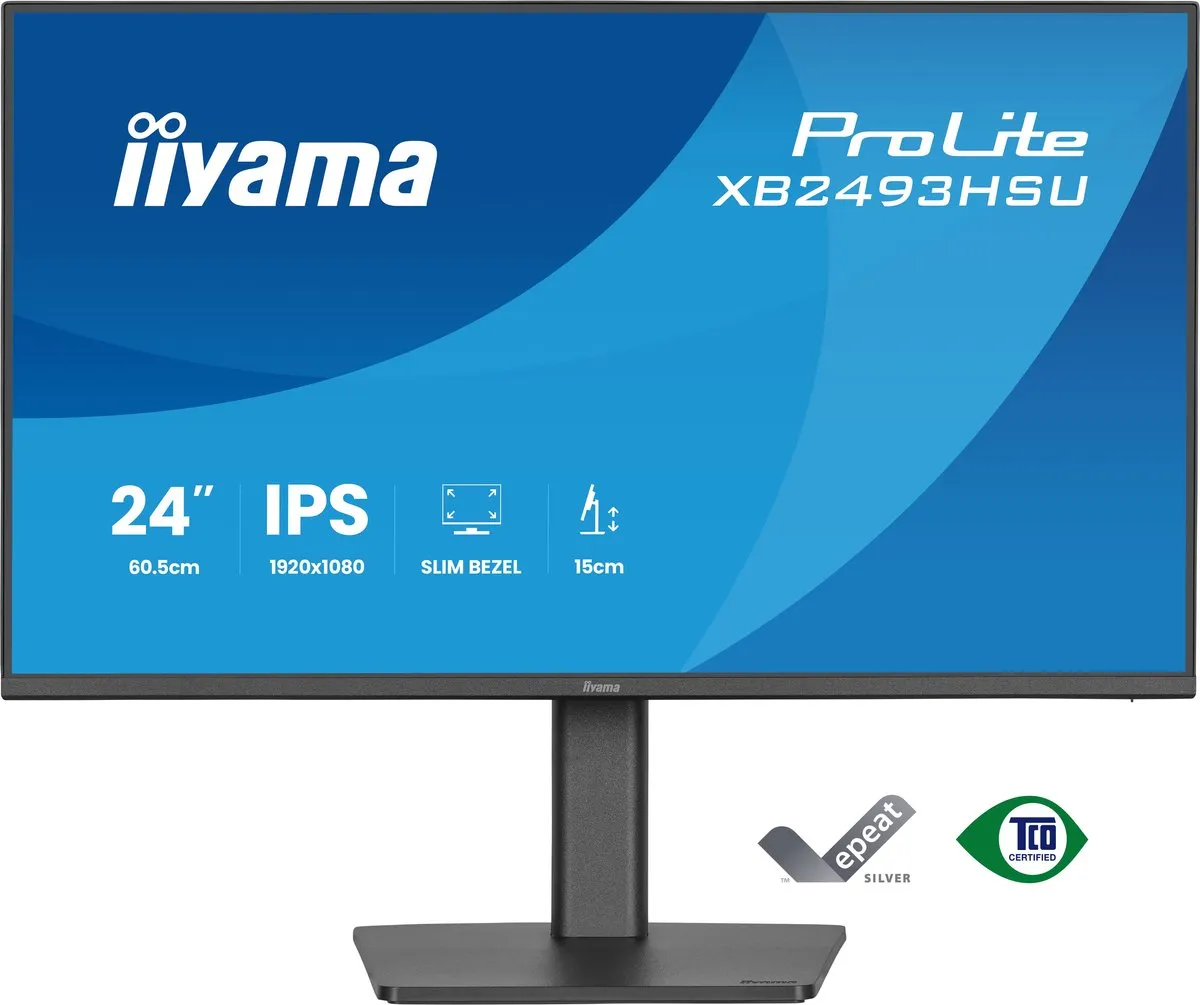 iiyama ProLite XB2493HSU-B1 Monitor 24" Full HD IPS - USB-Hub - afbeelding 6 van 6