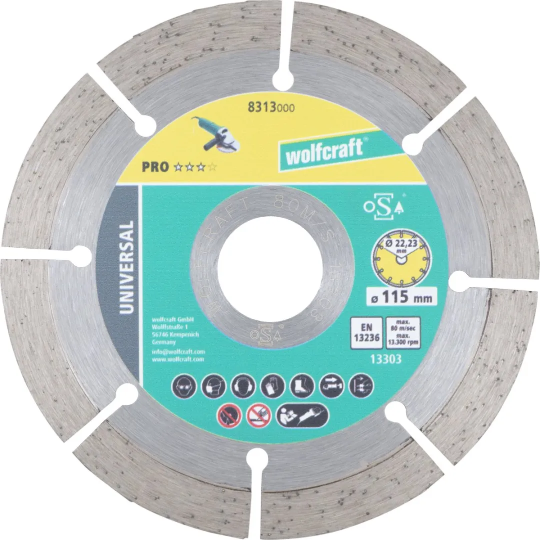 Wolfcraft Diamantdoorslijpschijf Ø115mm