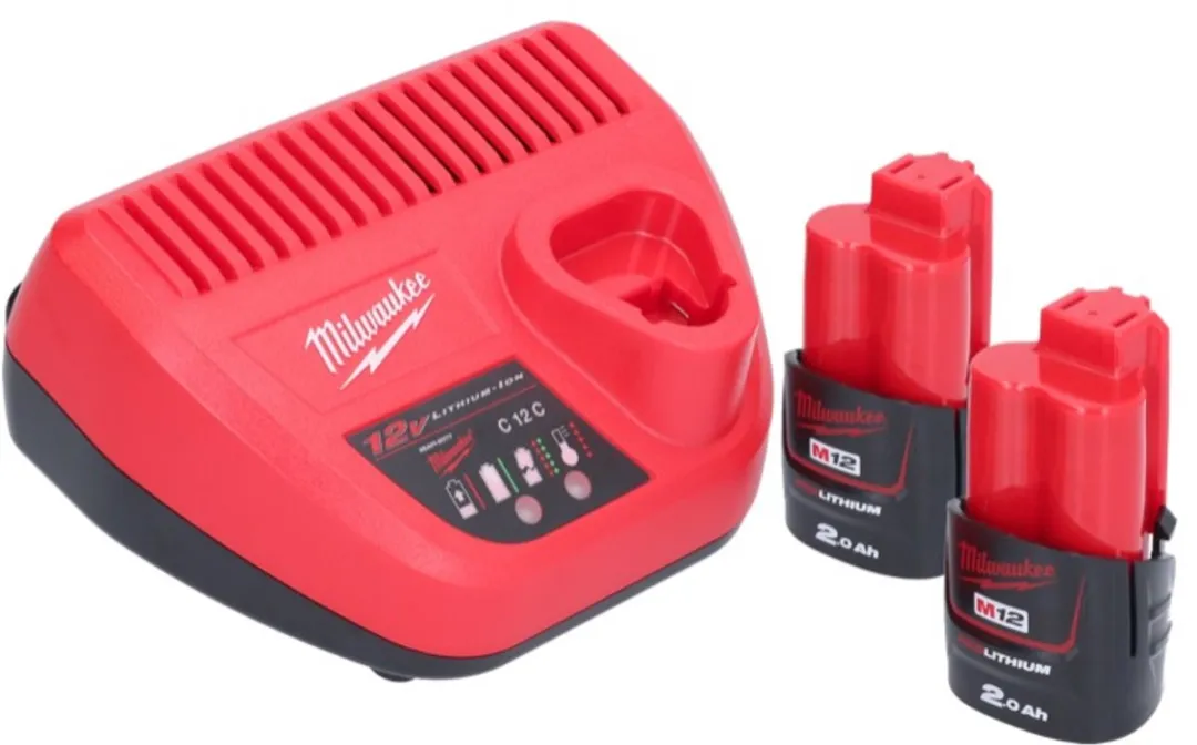 Milwaukee M12 FTB-202 Bandenfrees 12V - 2x 2.0Ah accu