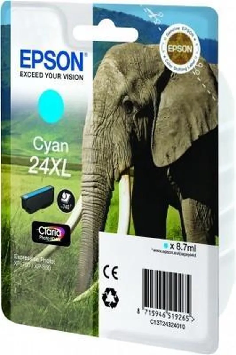 Epson 24XL Cyaan Inktcartridge C13T24324020