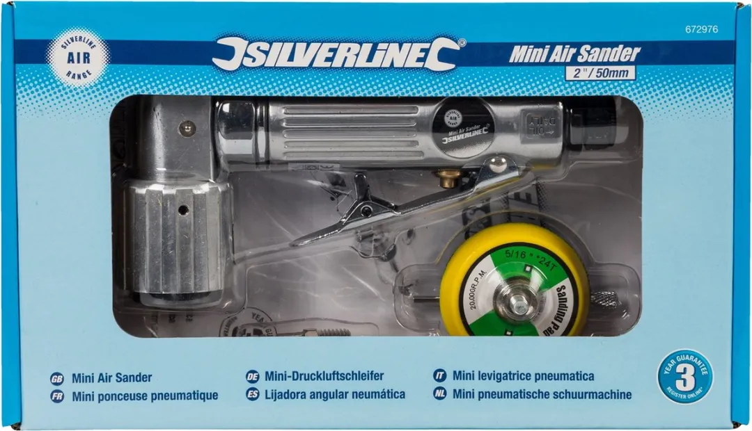 Silverline Mini Pneumatische Schuurmachine 50mm - 15.000 min-1
