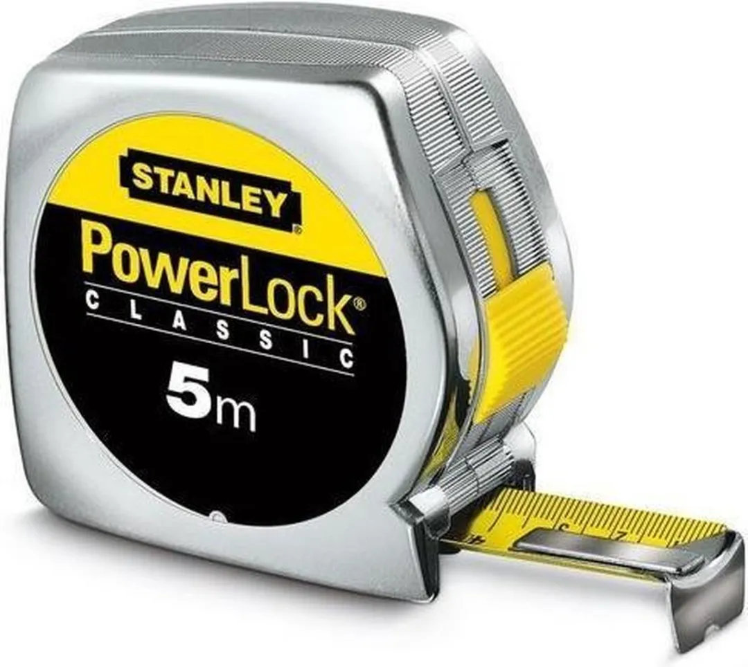 Stanley Powerlock Rolbandmaat 5m 19mm - Verchroomd