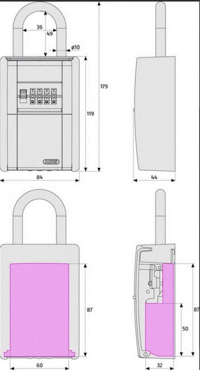 ABUS Sleutelkluis 797 - KeyGarage - Zilver/Zwart - afbeelding 6 van 6