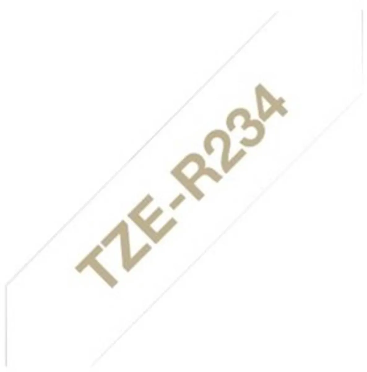 Brother TZe-R234 Lintcassette - Goud op wit 12mm