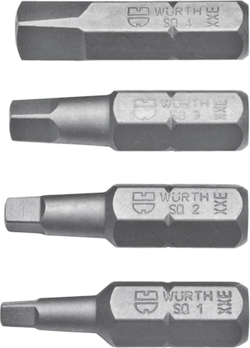 Würth Veiligheidsbits Assortiment 4-delig