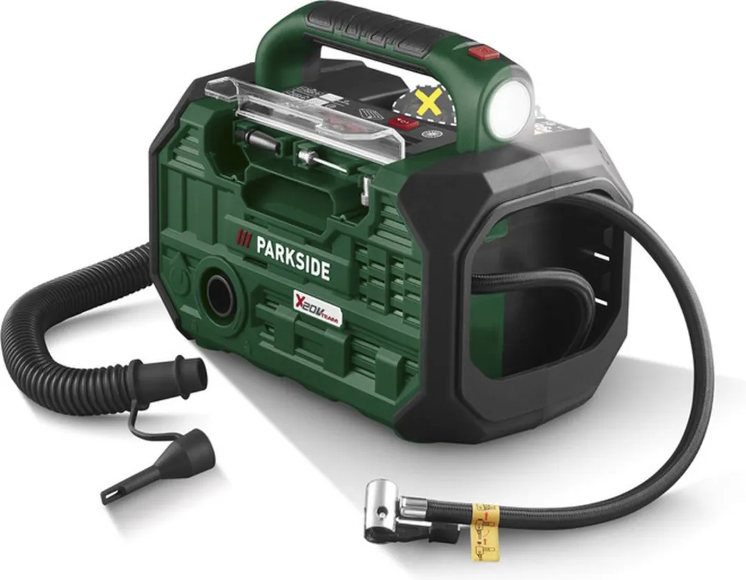 Parkside 20V Accu-compressor - 10,3 bar - 21 l/min - Groen