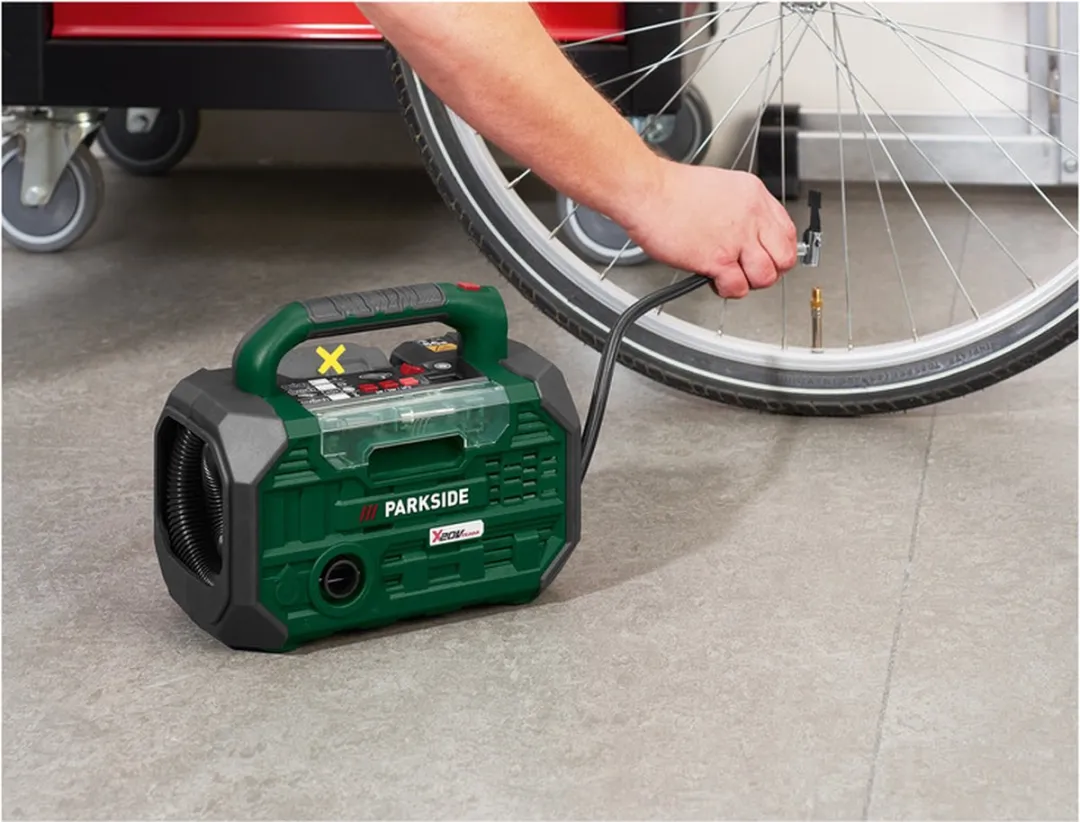 Parkside 20V Accu-compressor - 10,3 bar - 21 l/min - Groen