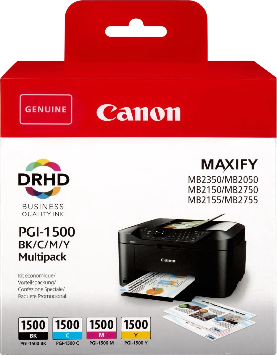 Canon PGI-1500BKCMY Inktcartridge MultiPack