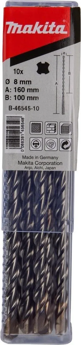Makita B-46545-10 SDS-Plus Boor 8x160mm - 10 Stuks - afbeelding 2 van 2