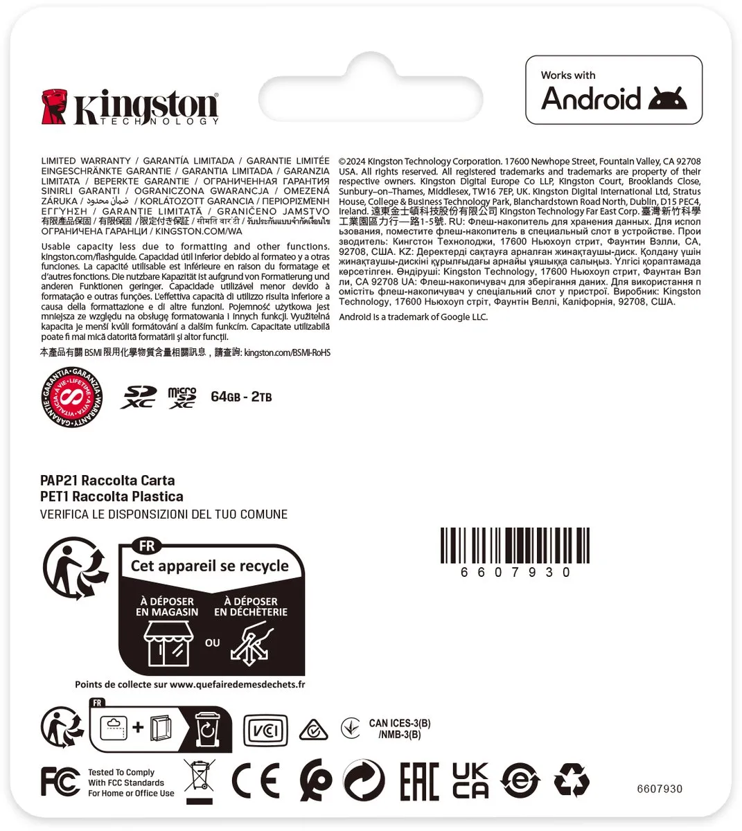 Kingston Canvas Select Plus SDS3/64GB SDXC Geheugenkaart 100MB/s