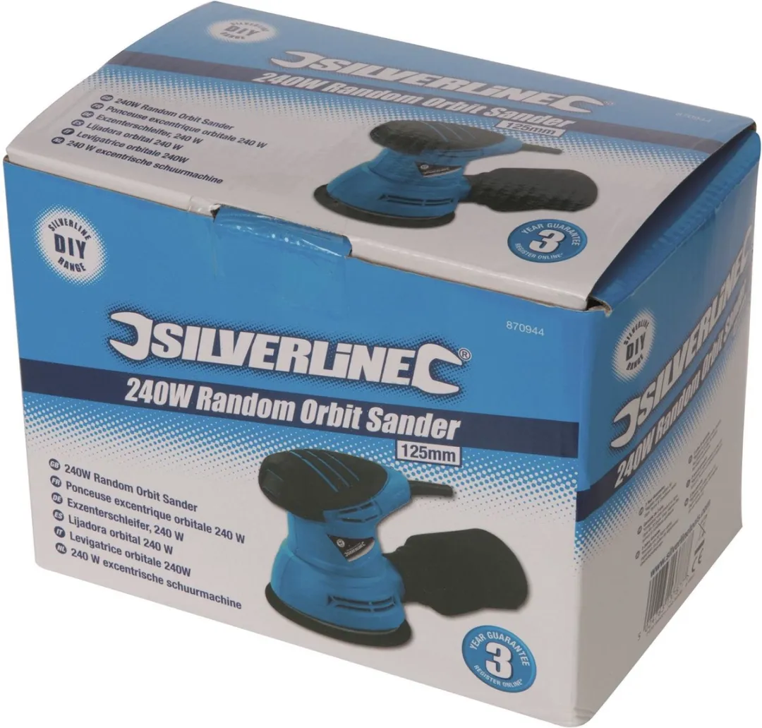 Silverline 240W Excentrische Schuurmachine 125mm