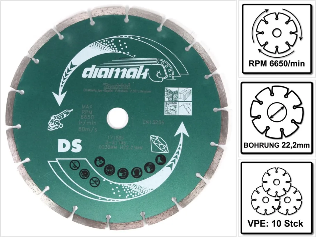 Makita DIAMAK D-62169 Diamantschijf 125mm - 10 Stuks
