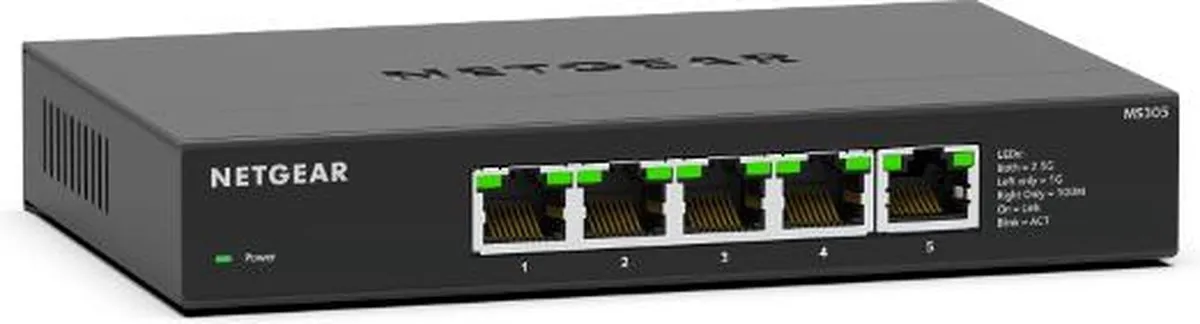 Netgear MS305 Unmanaged Switch 5x 2,5Gbps - Zwart