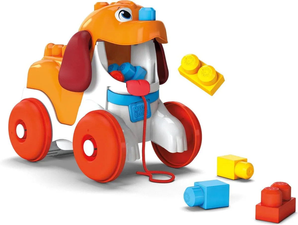 Fisher Price Mega Bloks Meeneem Puppy Bouwset - 15 Stukken - Bruin