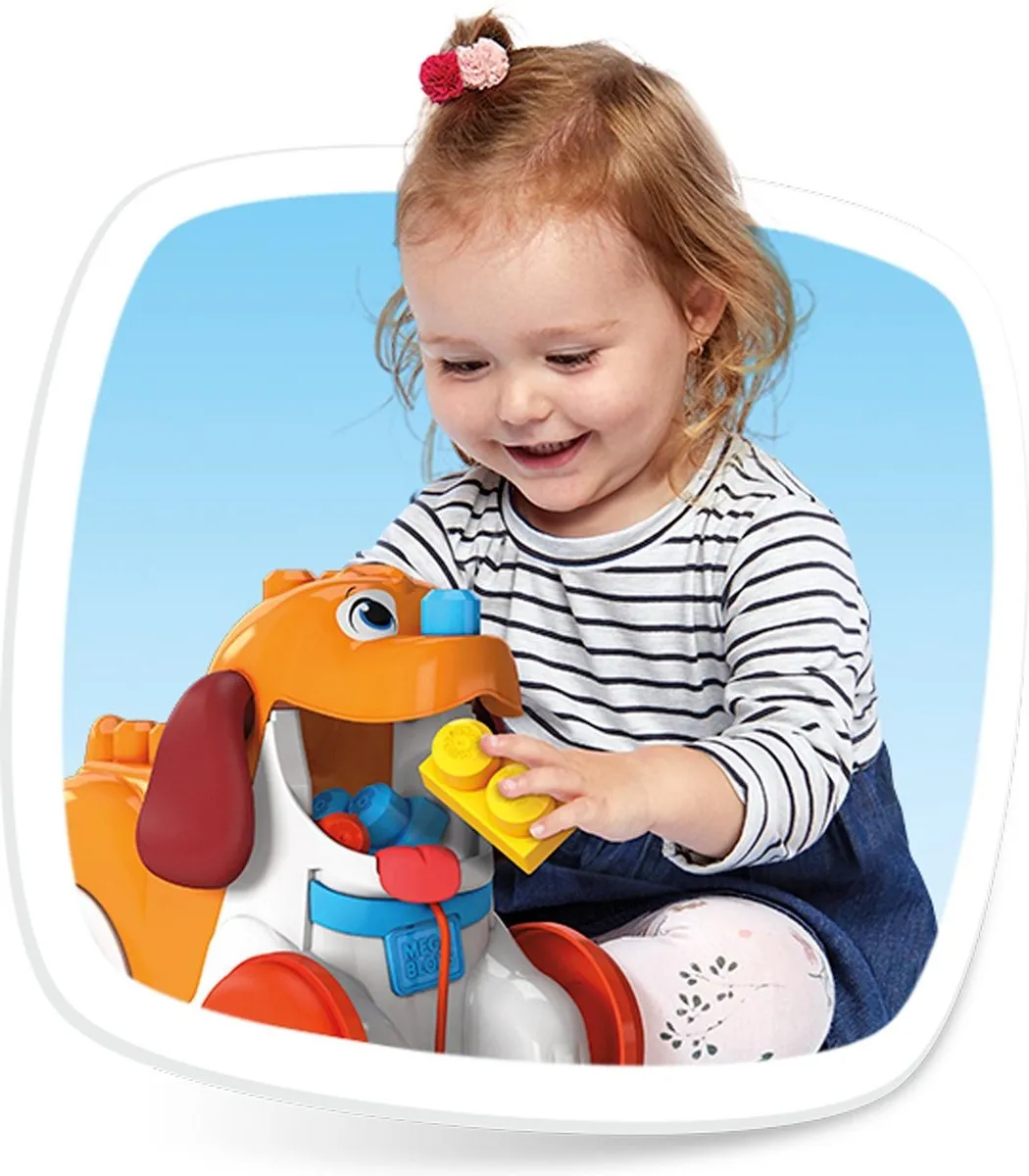 Fisher Price Mega Bloks Meeneem Puppy Bouwset - 15 Stukken - Bruin