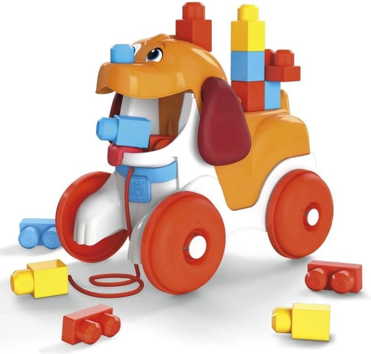 Fisher Price Mega Bloks Meeneem Puppy Bouwset - 15 Stukken - Bruin