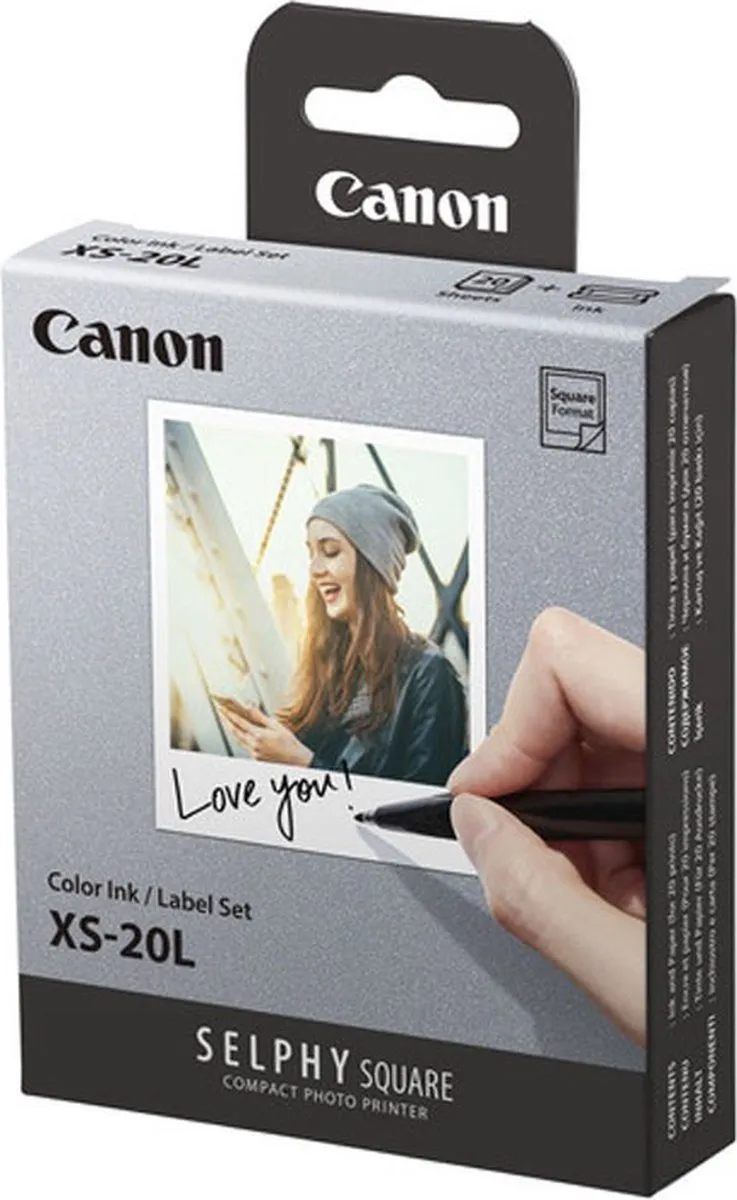 Canon SELPHY XS-20L Inkt-/papierset - 20 Stuks - Wit