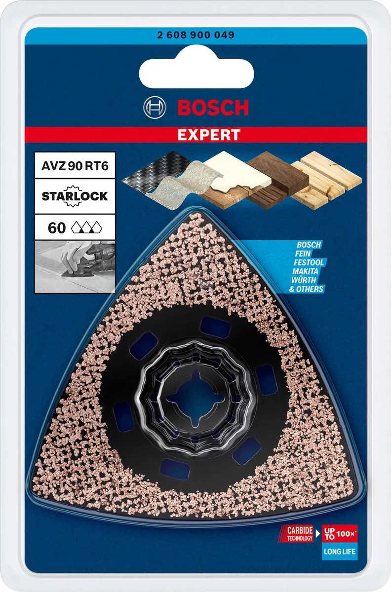Bosch Professional AVZ 90 RT6 Starlock Schuurplaat 90mm - Metaal