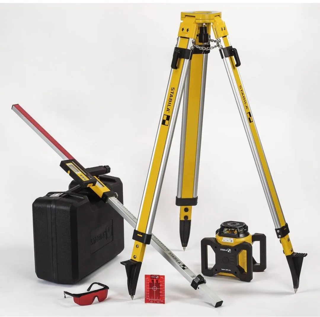 Stabila LAR 160 Rotatielaser - 600m - Incl. statief & nivelleerlat 5m
