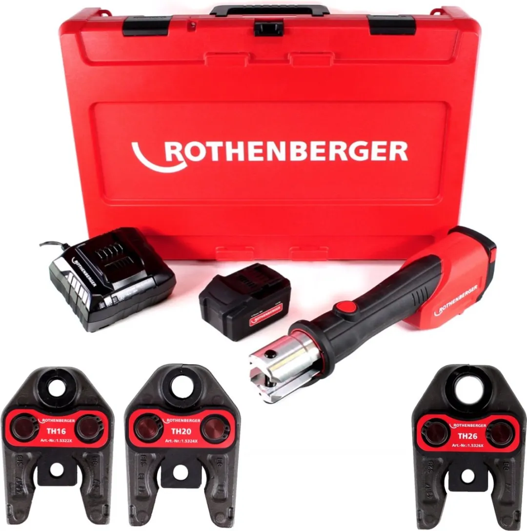 Rothenberger Romax 4000 18V Persstangset - 4.0Ah - TH16-20-25