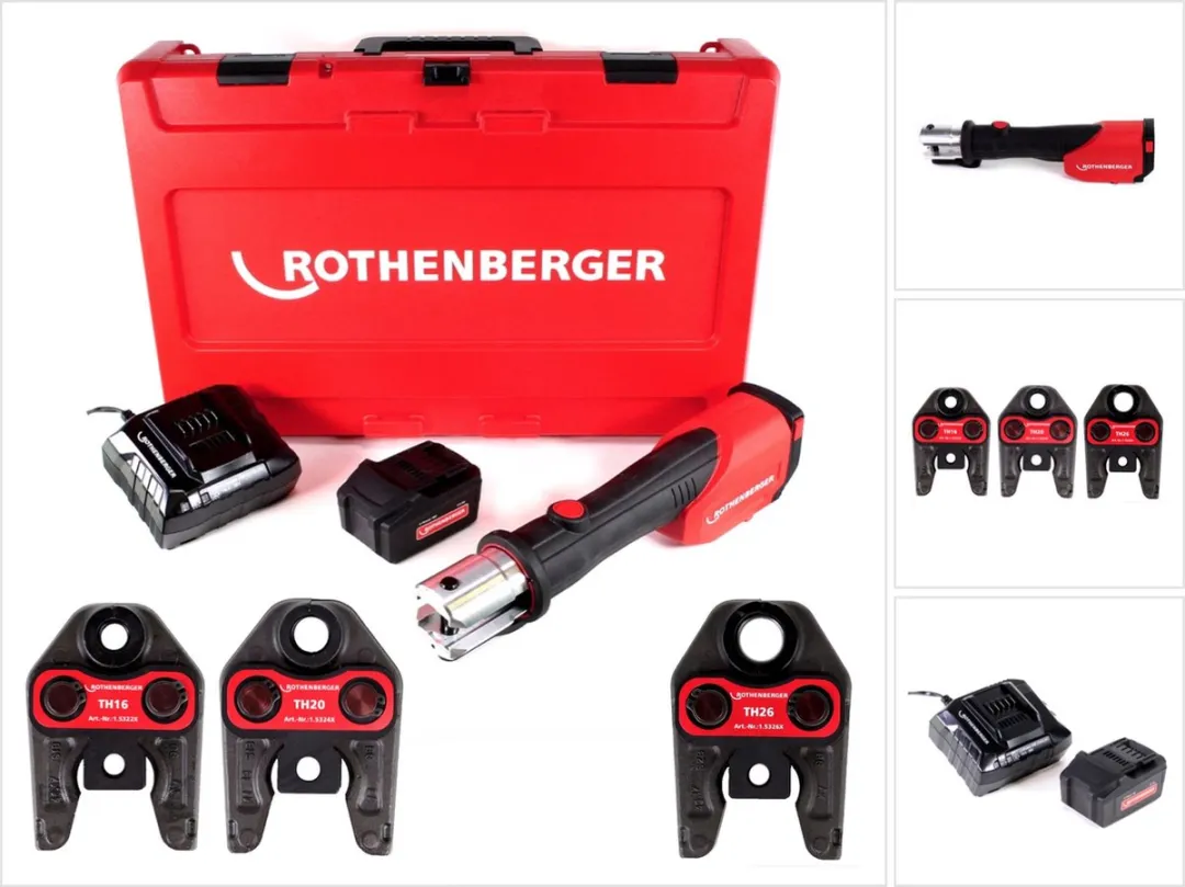 Rothenberger Romax 4000 18V Persstangset - 4.0Ah - TH16-20-25