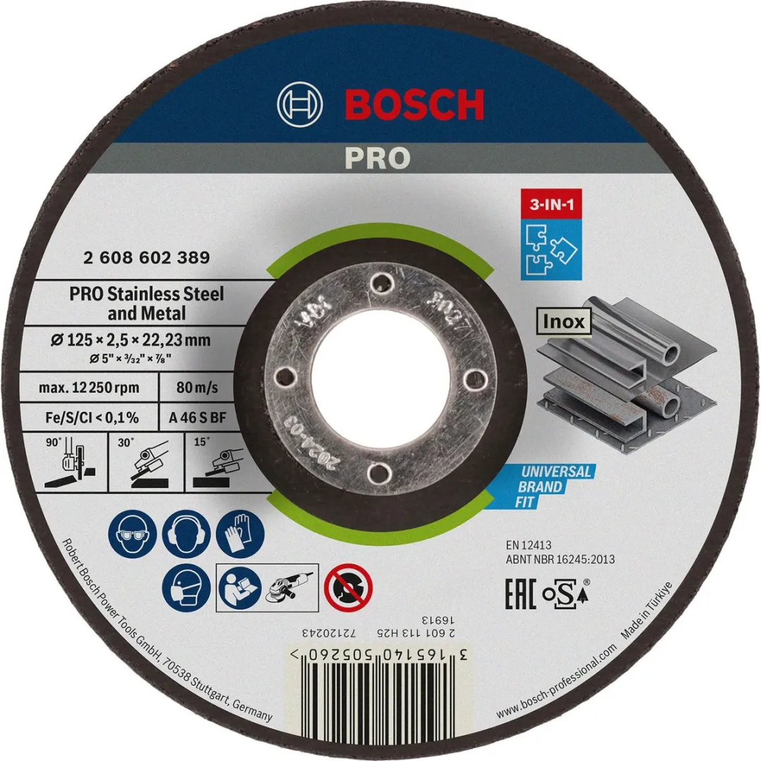 Bosch Professional 3IN1 Cut Grind Finish 125x2,5x22,23mm