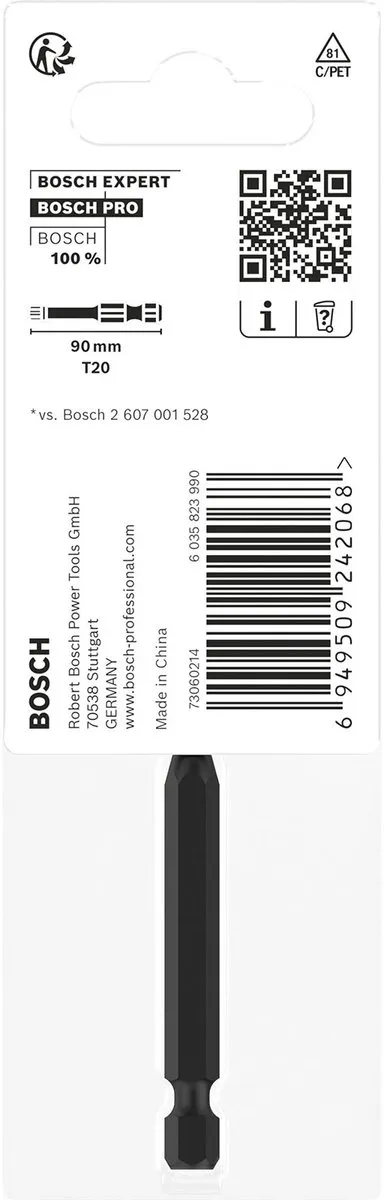 Bosch Professional PRO Torx Slagmoerbeitel T20 90mm