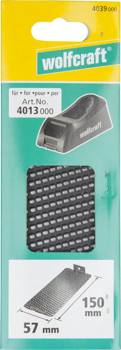 Wolfcraft Gipsschaaf Raspplaat 4039000 - Zwart