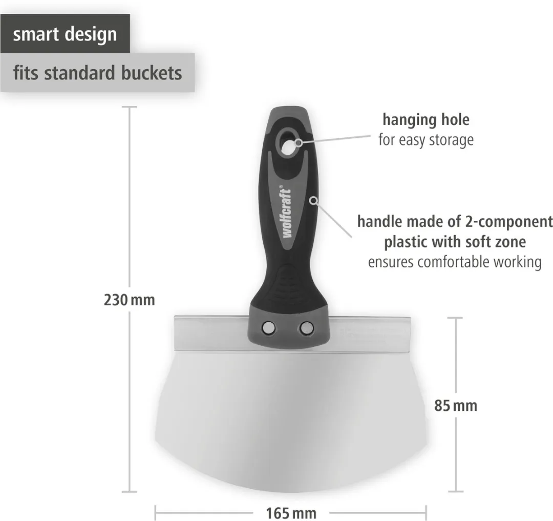 Wolfcraft Kuipspatel Rond RVS 4034000