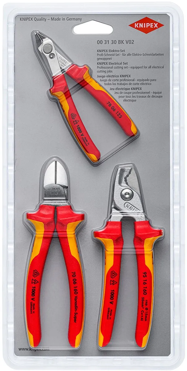 Knipex VDE-snijset 3-delig 003130BKV02