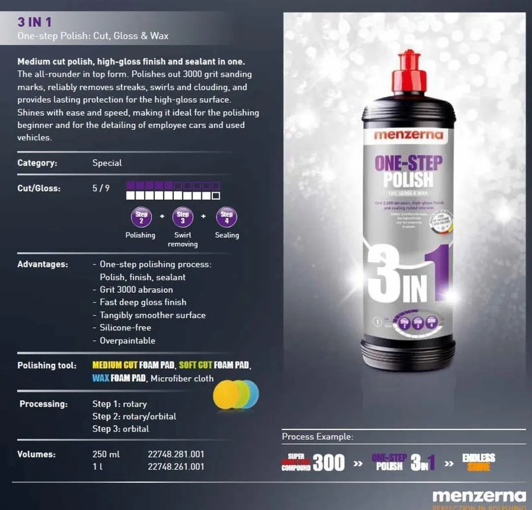 Menzerna One-Step Polish 3in1 250ml