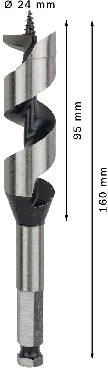 Bosch Professional Slangenboor 24x160mm - Hout - MPN 2608585707