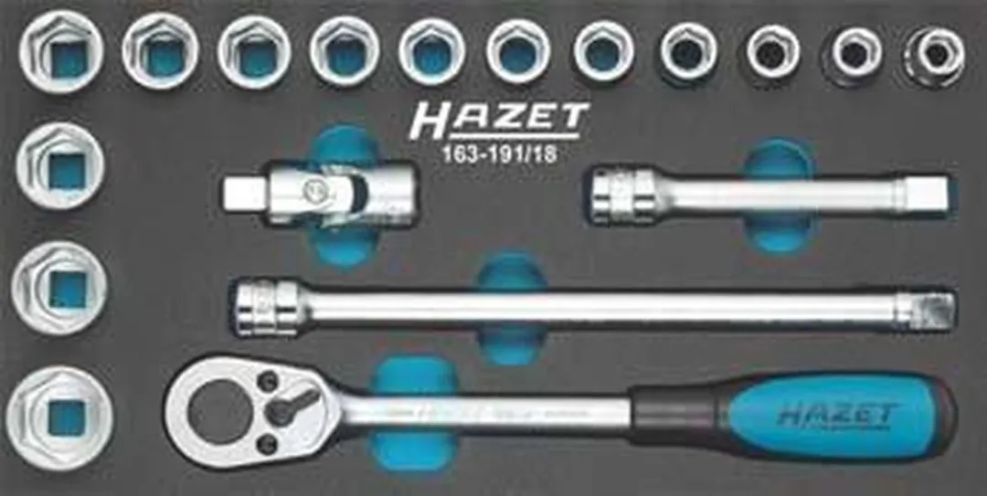 Hazet 163-191/18 Doppenset 1/2" - 18-delig - 10-27mm