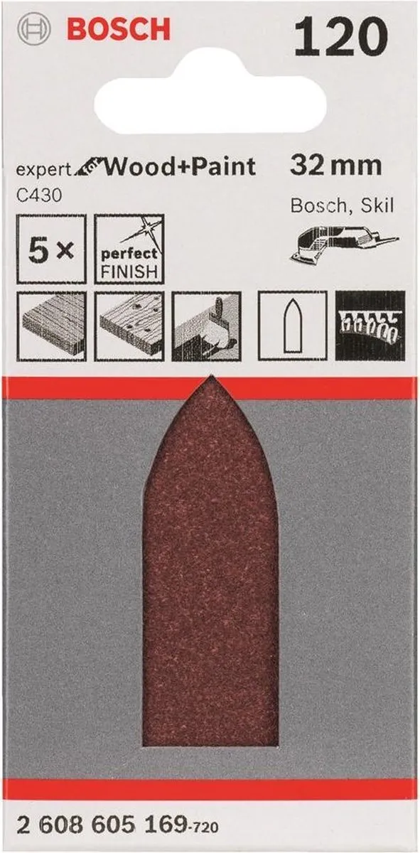 Bosch 5-delige Schuurbladenset 32mm