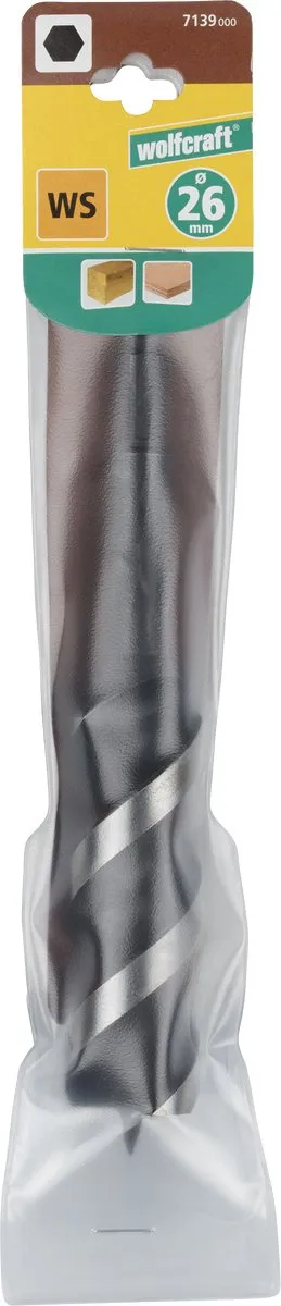 Wolfcraft 26mm Slangenboor Hout 165mm Hex 7139000