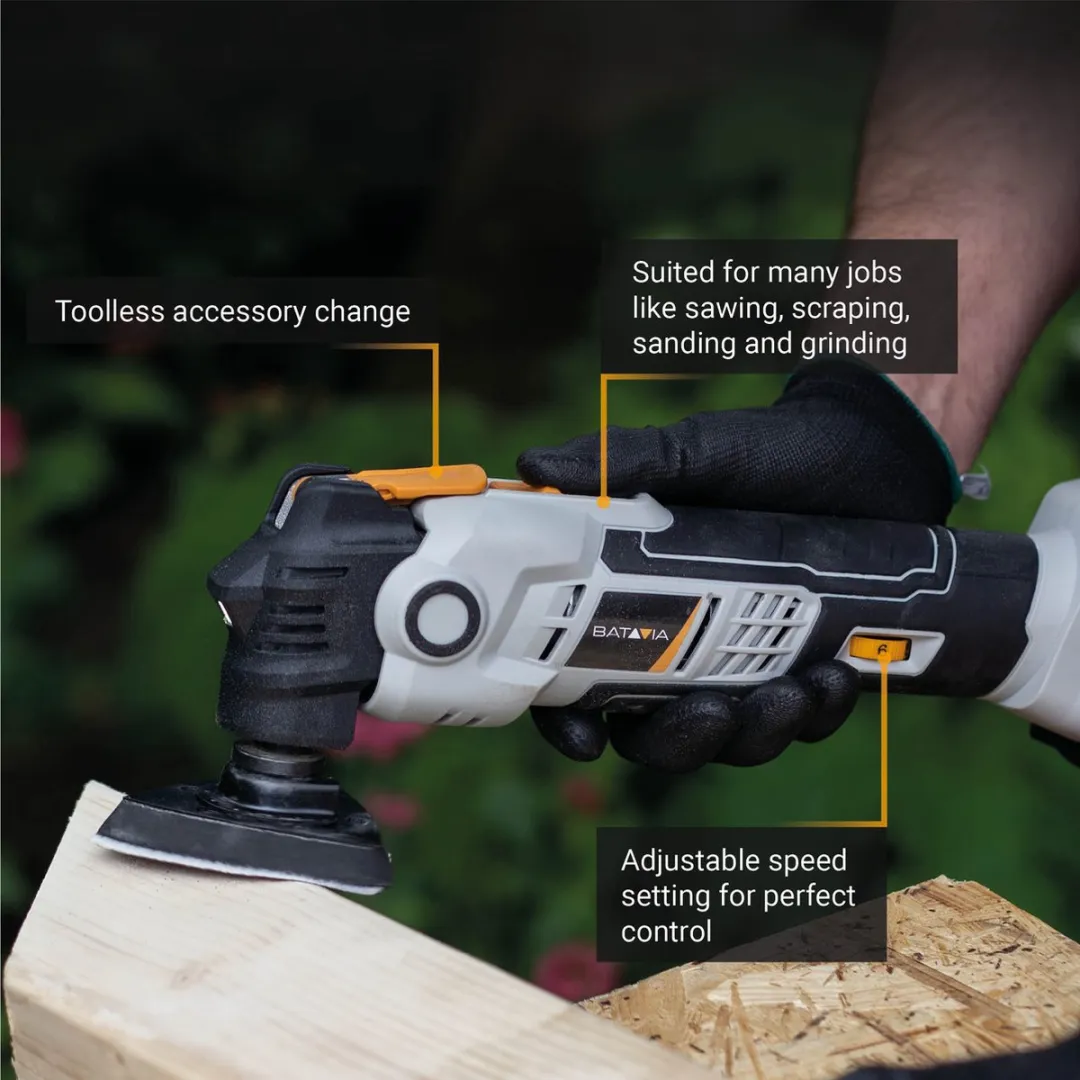 Batavia 7064049 Accu 18V Oscillerende Multitool - Anti-vibratie - 5 Accessoires